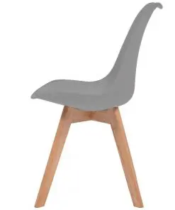 vidaXL Dining Chairs 2 pcs Grey Faux Leather