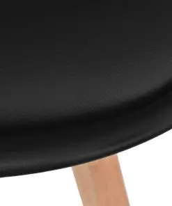 vidaXL Dining Chairs 2 pcs Black Faux Leather