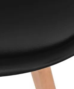 vidaXL Dining Chairs 4 pcs Black Faux Leather