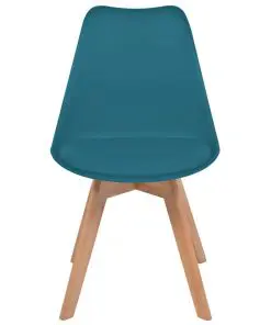 vidaXL Dining Chairs 2 pcs Turquoise Faux Leather