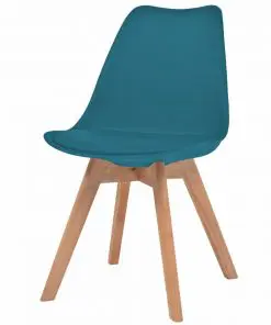 vidaXL Dining Chairs 4 pcs Turquoise Faux Leather