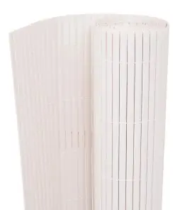 vidaXL Double-Sided Garden Fence 90×300 cm White
