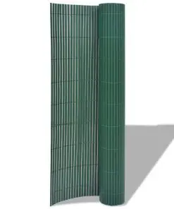 vidaXL Double-Sided Garden Fence PVC 90×300 cm Green