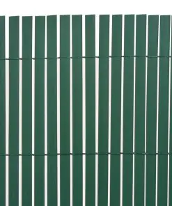 vidaXL Double-Sided Garden Fence PVC 90×300 cm Green