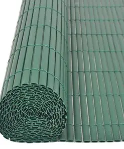 vidaXL Double-Sided Garden Fence PVC 90×300 cm Green