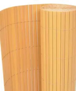 vidaXL Double-Sided Garden Fence PVC 90×300 cm Yellow