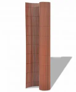 vidaXL Double-Sided Garden Fence PVC 90×300 cm Brown