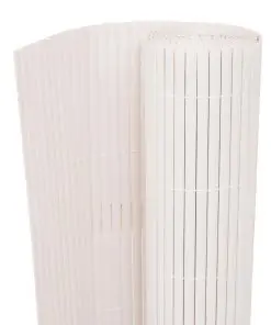 vidaXL Double-Sided Garden Fence 90×500 cm White