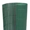 vidaXL Double-Sided Garden Fence PVC 90×500 cm Green