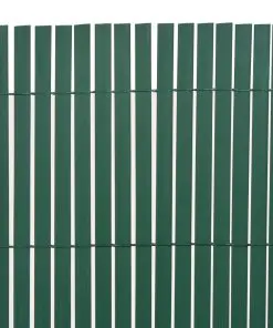 vidaXL Double-Sided Garden Fence PVC 90×500 cm Green
