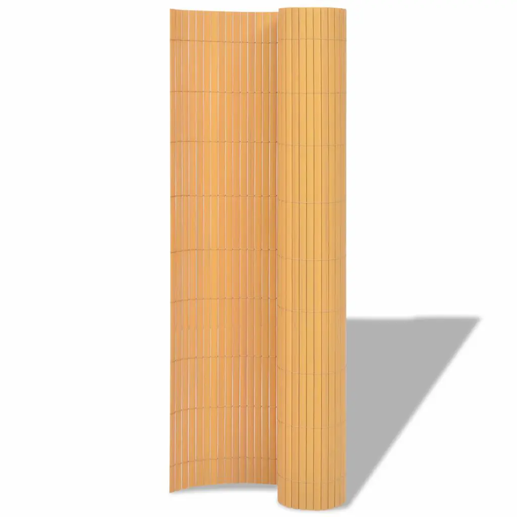 vidaXL Double-Sided Garden Fence PVC 90×500 cm Yellow