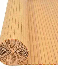 vidaXL Double-Sided Garden Fence PVC 90×500 cm Yellow