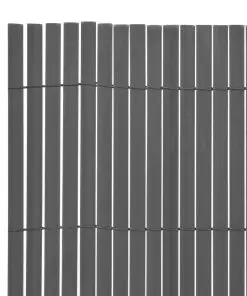 vidaXL Double-Sided Garden Fence PVC 90×500 cm Grey