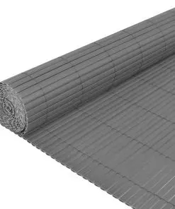 vidaXL Double-Sided Garden Fence PVC 90×500 cm Grey