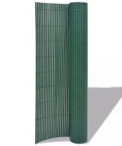 vidaXL Double-Sided Garden Fence PVC 150×300 cm Green