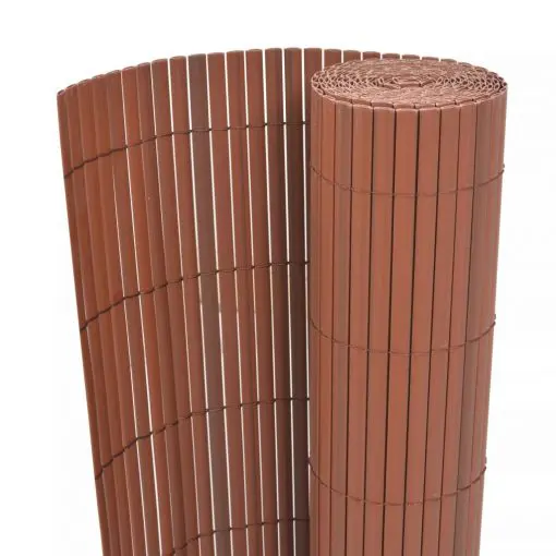 vidaXL Double-Sided Garden Fence PVC 150×300 cm Brown