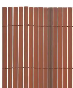 vidaXL Double-Sided Garden Fence PVC 150×300 cm Brown