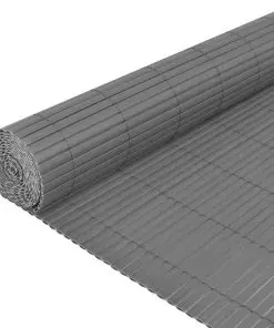 vidaXL Double-Sided Garden Fence PVC 150×300 cm Grey