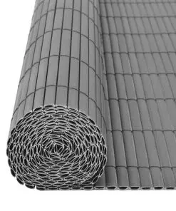 vidaXL Double-Sided Garden Fence PVC 150×300 cm Grey