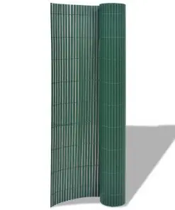 vidaXL Double-Sided Garden Fence PVC 150×500 cm Green