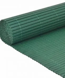 vidaXL Double-Sided Garden Fence PVC 150×500 cm Green