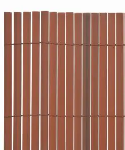 vidaXL Double-Sided Garden Fence PVC 150×500 cm Brown
