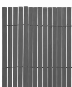 vidaXL Double-Sided Garden Fence PVC 150×500 cm Grey
