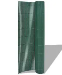 vidaXL Double-Sided Garden Fence PVC 195×300 cm Green