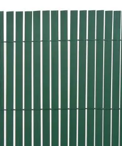 vidaXL Double-Sided Garden Fence PVC 195×300 cm Green