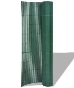 vidaXL Double-Sided Garden Fence PVC 195×500 cm Green