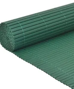 vidaXL Double-Sided Garden Fence PVC 195×500 cm Green