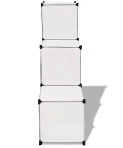 vidaXL Storage Cube Organiser with 6 Compartments White