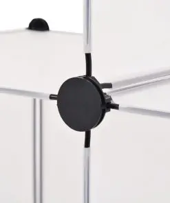 vidaXL Storage Cube Organiser with 6 Compartments White