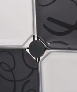 vidaXL Storage Cube Organiser with 9 Compartments Black and White