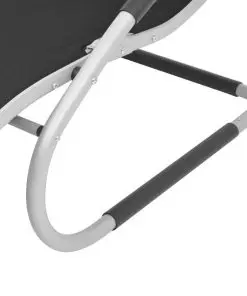 vidaXL Sun Lounger with Pillow Aluminium and Textilene Black