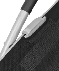 vidaXL Sun Lounger with Pillow Aluminium and Textilene Black