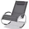 vidaXL Outdoor Rocking Chair Aluminium and Textilene
