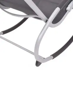 vidaXL Outdoor Rocking Chair Aluminium and Textilene