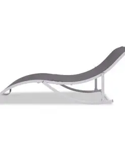 vidaXL Folding Sun Loungers 2 pcs Aluminium and Textilene