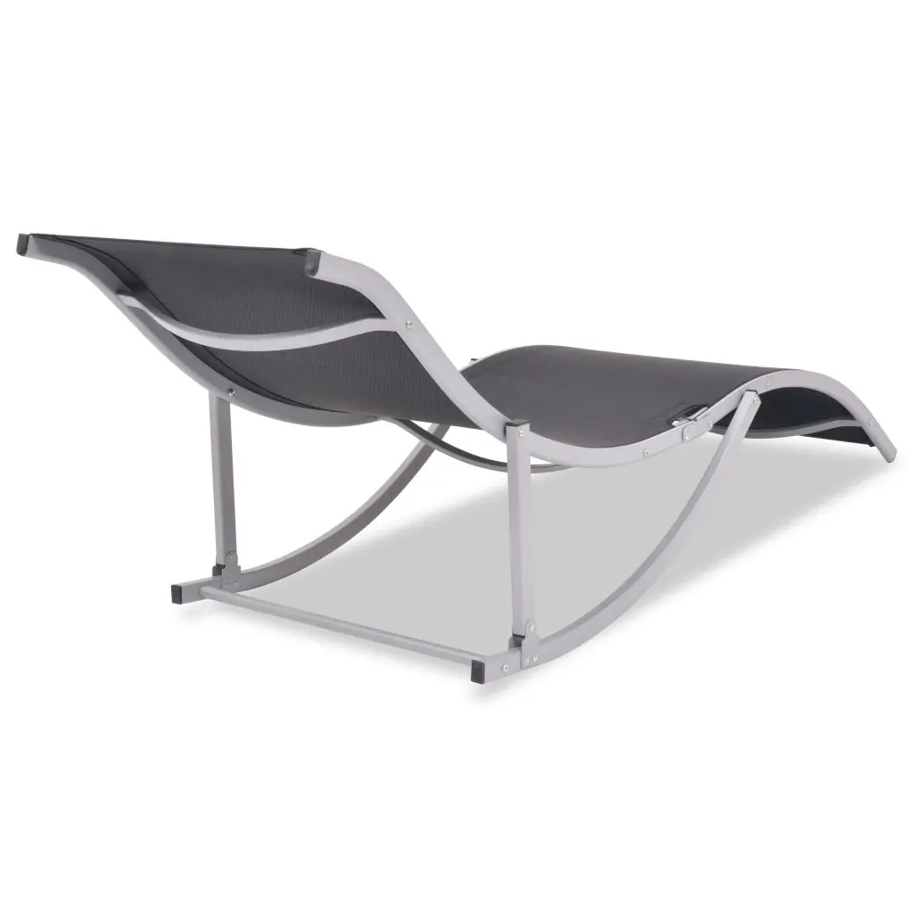 vidaXL Folding Sun Loungers 2 pcs Aluminium and Textilene