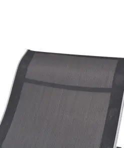 vidaXL Folding Sun Loungers 2 pcs Aluminium and Textilene