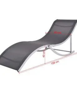 vidaXL Folding Sun Loungers 2 pcs Aluminium and Textilene