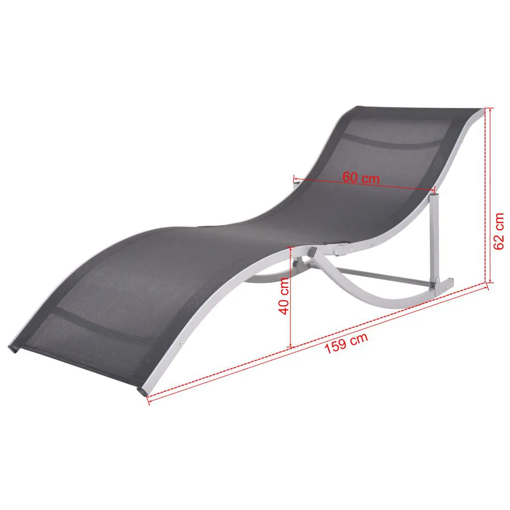vidaXL Folding Sun Loungers 2 pcs Aluminium and Textilene