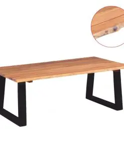 vidaXL Coffee Table Solid Acacia Wood 110x60x40 cm