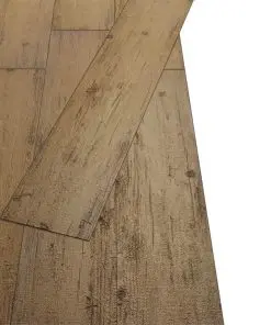 vidaXL PVC Flooring Planks 5.26 m² 2 mm Walnut Brown