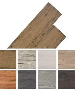 vidaXL PVC Flooring Planks 5.26 m² 2 mm Walnut Brown