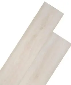 vidaXL PVC Flooring Planks 5.26 m² 2 mm Oak Classic White