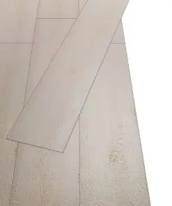 vidaXL PVC Flooring Planks 5.26 m² 2 mm Oak Classic White