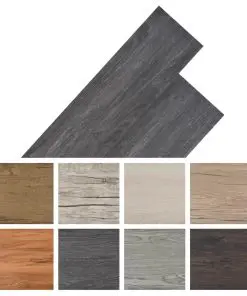 vidaXL PVC Flooring Planks 5.26 m² 2 mm Black and White