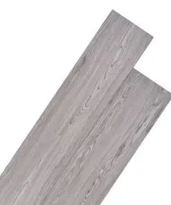 vidaXL PVC Flooring Planks 5.26 m² 2 mm Dark Grey
